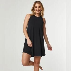 Shebird EUC Women's Black Tunic Tank Athletic Dress Built in Bra Size 4